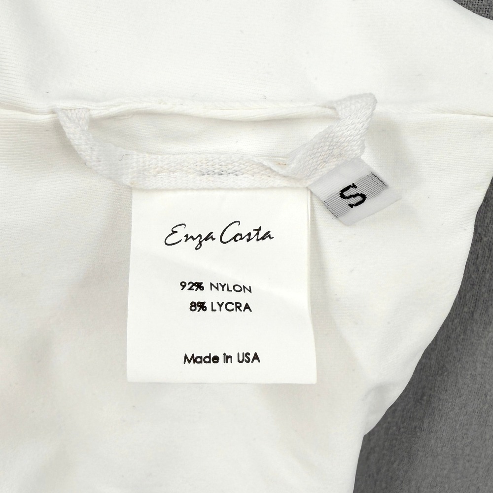 ENZA COSTA Essential Bandeau Top Womens Small White Minimalist Quiet Luxury NEW - Picture 11 of 16